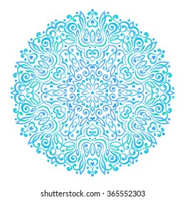 Abstract Flower Mandala. Decorative ethnic element for design. Vector illustration.