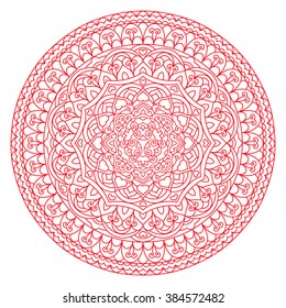 Abstract Flower Mandala. Decorative ethnic element for design. Vector illustration.