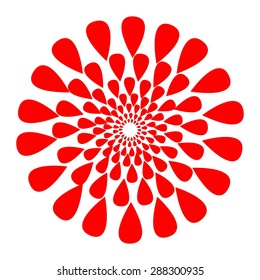 Abstract flower mandala, logo design, vector illustration