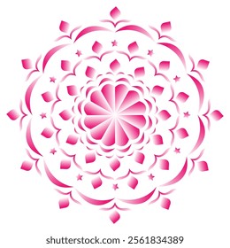 abstract flower mandala on white background