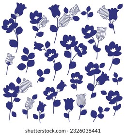 Abstract flower material ideal for textile design,