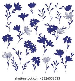 Abstraktes Blumenmaterial, ideal für die Textilgestaltung,