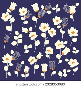 Abstract flower material ideal for textile design,