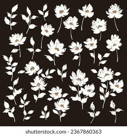 Abstract flower material ideal for textile design,