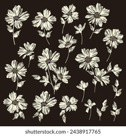 Abstract flower material ideal for textile design,