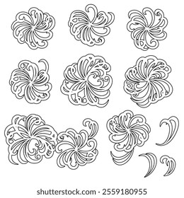 Abstract flower material ideal for textile design,
