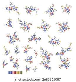 Material floral abstrato ideal para o design têxtil,