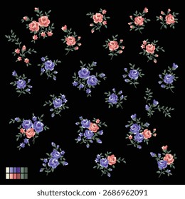 Material floral abstrato ideal para o design têxtil,