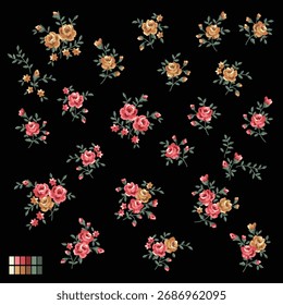 Material floral abstrato ideal para o design têxtil,