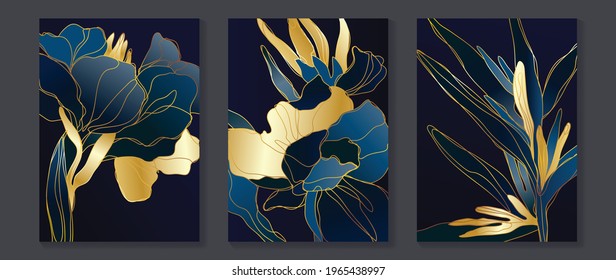 Abstract Flower Math Art Background Vector. Modern Block Color Art Wallpaper. Geometric Marbling Gold Style Texture. Cubism S low-poly Backgrounds. Good For Wall Art, Poster, Invite And Cover.