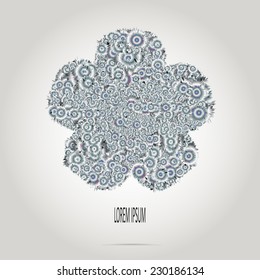 abstract flower, may be used as a logo