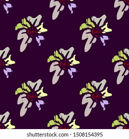 Abstract flower minimal pattern.
Pattern for cloth, cover, wrapping paper, web, printing, wallpaper, fabric, and textile.