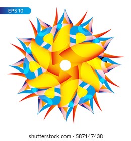 Abstract flower. Multicolored abstract background