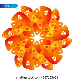 Abstract flower. Multicolored abstract background