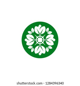 abstract flower natural icon symbol vector illustration