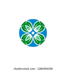 abstract flower natural icon symbol vector illustration