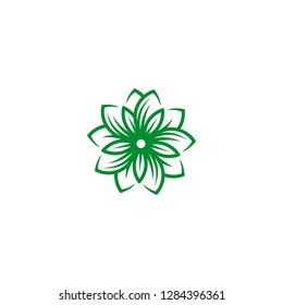 abstract flower natural icon symbol vector illustration