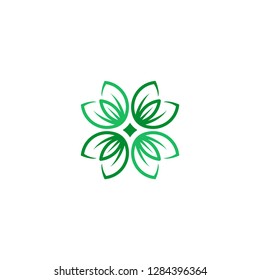 abstract flower natural icon symbol vector illustration