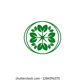 abstract flower natural icon symbol vector illustration