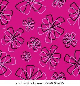 Abstract  flower nature art seamless pattern.