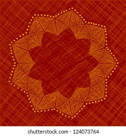 Abstract flower with nine petals