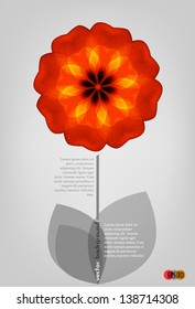 Abstract flower on the cover. The idea for the business card. Space for text