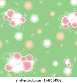 abstract flower on green background.