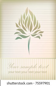Abstract flower on retro background with your text as logo or web (vector eps 10)