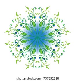 abstract flower on a white background with a symmetrical pattern