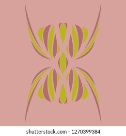 Abstract flower. Oriental pattern