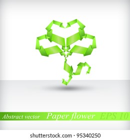 Abstract flower origami  vector background