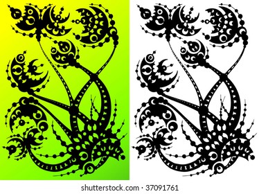 abstract flower ornament 1