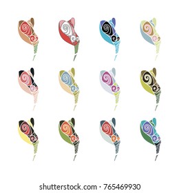 Abstract flower ornament