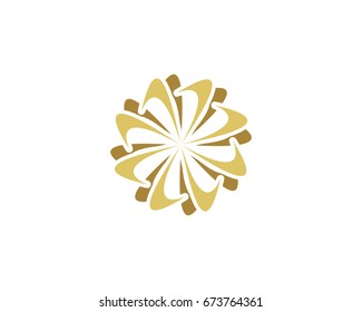 Abstract flower ornament logo 