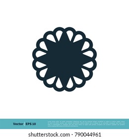 Abstract Flower Ornamental Icon Vector Logo Template Illustration Design. Vector EPS 10.