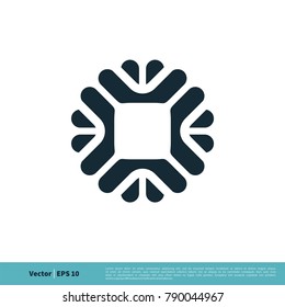 Abstract Flower Ornamental Icon Vector Logo Template Illustration Design. Vector EPS 10.