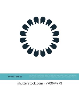 Abstract Flower Ornamental Icon Vector Logo Template Illustration Design. Vector EPS 10.