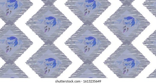 Abstract flower ornamental seamless pattern. Vector illustration like watercolor. vector