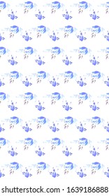 Abstract flower ornamental seamless pattern. Vector illustration like watercolor. vector