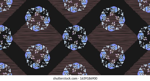 Abstract flower ornamental seamless pattern. Vector illustration like watercolor. vector