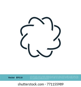 Abstract Flower Ornate Icon Vector Logo Template Illustration Design. Vector EPS 10.