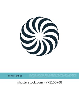 Abstract Flower Ornate Lollipop Candy Icon Vector Logo Template Illustration Design. Vector EPS 10.
