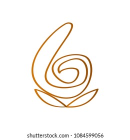 Abstract flower outline
