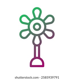 Abstract Flower Outline Graphic Element Design