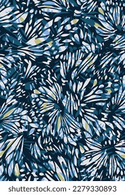 abstract flower pattern for fabric textile and wall decoration