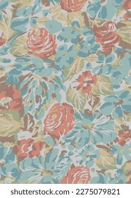 imagen de patrón de flor abstracto para el diseño textil de tela