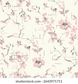 abstract flower pattern image for fabric textile