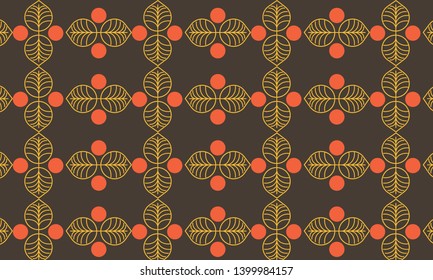 Abstract Flower Pattern with Many Kinds and Colors. Vector Illustration. EPS 10