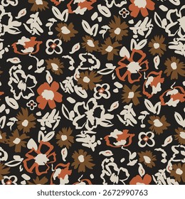 abstract flower pattern on grey background