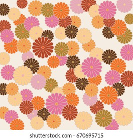 Abstract flower pattern on a modern vector background